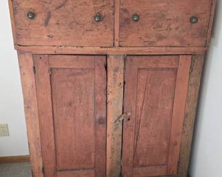 1870's ANTIQUE PRIMITIVE JELLY CABINET