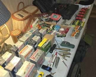VINTAGE REMINGTON & WINCHESTER SHELLS & FISHING ITEMS