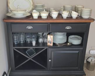 VINTAGE NORITAKE CHINA & DINING ROOM SERVER CABINET
