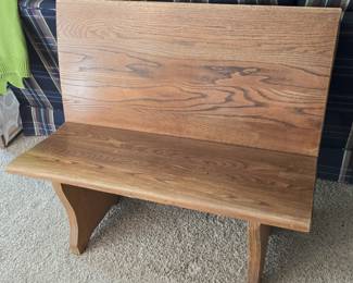 ANTIQUE OAK CHURCH PEW