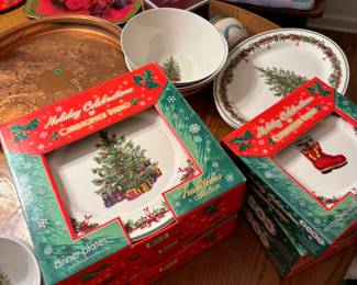 Christopher Radko Christmas dishes 