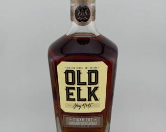 The Old Elk Cigar Cut is a premium limited-release bourbon meticulously crafted to complement the richness of a fine cigar. This special blend combines Old Elk’s award-winning straight whiskeys—bourbon, rye, wheat, and sherry cask-finished—resulting in a layered profile of dark fruit, chocolate, leather, oak, and spice. Bottled at cask strength and produced in small quantities, Cigar Cut has become one of Old Elk’s most sought-after expressions, making it a prized addition for collectors and a standout at auction.