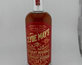 Clyde May’s Special Reserve pays tribute to the legendary Alabama moonshiner with a bolder, higher-proof expression of the brand’s signature style. Bottled at 110 proof, this limited release showcases rich layers of caramel, vanilla, dark fruit, and warm spice, delivering both intensity and smooth drinkability. With its elevated proof, small-batch production, and connection to Clyde May’s storied legacy, Special Reserve stands as a distinctive offering for enthusiasts and a strong feature in any auction catalog.