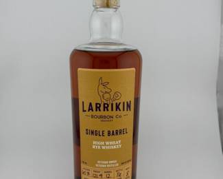 The Larrikin Single Barrel High Wheat Rye Whiskey is a rare expression that showcases the innovation and craftsmanship of this distinctive producer. Drawn from Barrel 12 and bottled as Bottle 16, this 8-year-old whiskey combines the bold spice of rye with the softer sweetness of wheat for a uniquely balanced character. With its single-barrel provenance, extended aging, and very limited availability, this bottling represents a true collector’s piece and a standout opportunity at auction.