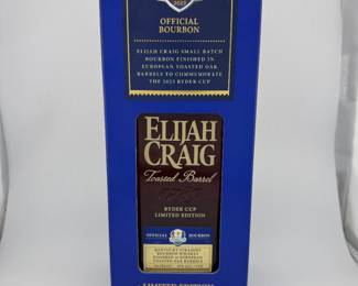 The Elijah Craig Toasted Barrel Ryder Cup 2023 Limited Edition is a special release celebrating the historic partnership between Elijah Craig and the 44th Ryder Cup. Finished in custom-toasted new oak barrels, this limited-edition bourbon delivers the brand’s signature richness while honoring one of golf’s most prestigious international events. Presented in its original box, this collectible bottling combines Elijah Craig’s renowned craftsmanship with the rarity and prestige of a commemorative release, making it a standout for both bourbon enthusiasts and sports memorabilia collectors.