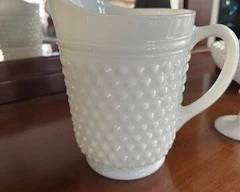 Milk glass pitcher