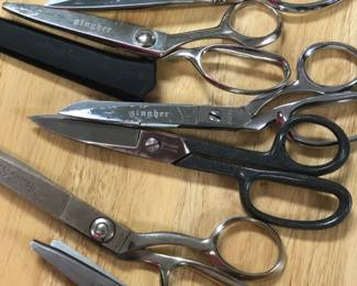 Scissors.  Gingher, Fiskars, Rotary tool
