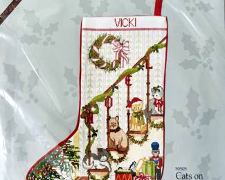Something Special Counted Cross Stitch 
Christmas Stocking Kit 
Cats on the Stairs 