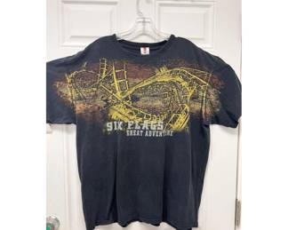 Six Flags Great Adventure vintage Graphic T-Shirt - No Tag - Size L? AAA3263