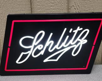 Neon Style Schlitz Sign