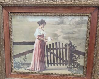 Ornate framed Victorian print