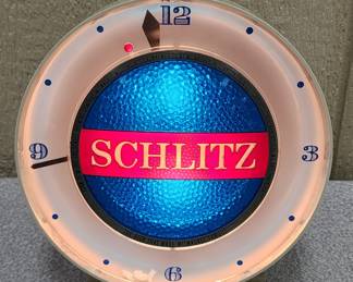 Schlitz Beer Lit Motion Clock