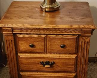 Oak bedside tables 