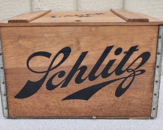 Schlitz Wood Crate