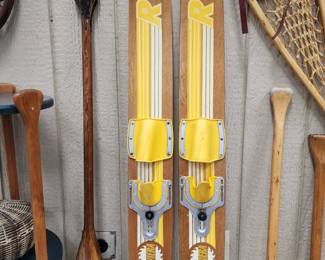 Wood Water Skies and Wood Paddles
