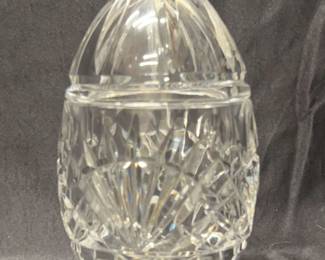Large Cut Crystal EggShaped Container