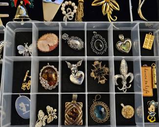 Broaches and charms