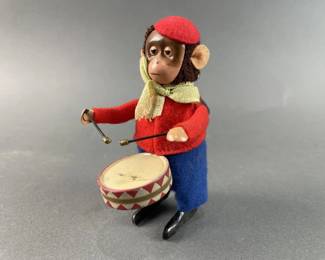 Lot 5b - Antique Schuco Wind up Monkey Toy