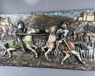 Lot 6 - Epic XL Segura Vtg. Fiberglass Medieval Sculpture