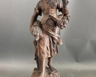 Lot 129 - T. Degroot Farmhouse Folk Lathe Art Signed
