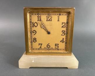 Lot 11 - Cowell Hubbard Double Sided Art Deco Swiss Clock