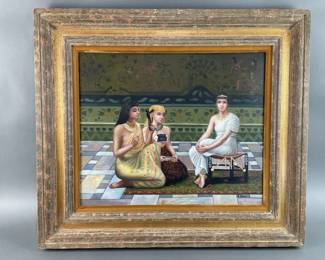 Lot 34 - Cherry Blossom & Victorian Woman Paintings