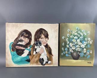 Lot 43 - 2 Signed & 1 Unsigned Western Paintings