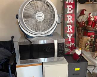 Microwave, File Cabinets