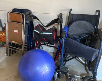Folding chairs, Wheel chair, Rolator, etc.