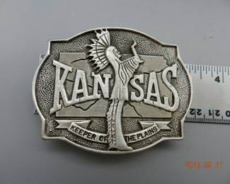 1977 Limited Edition Sterling Silver "Keeper of the Plains" Belt Buckle #5 of 500