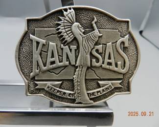 1977 Limited Edition Sterling Silver "Keeper of the Plains" Belt Buckle #5 of 500