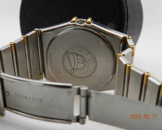 Omega Manhattan Constellation circa 1993 18K Gold & Stainless Mens Watch Needs Service