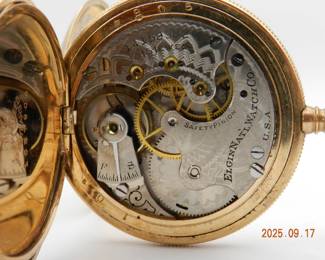 14K Elgin Circa 1910 Size-6S 15Jewel Running Keeping Time Needs Crystal