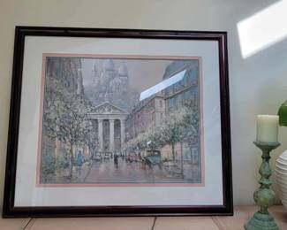 Large painting and frame