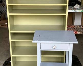 cute bookshelf and side table