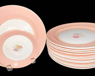 Sandra Pink Floral ChinaGold Trim