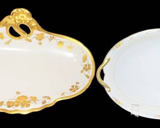 Gold Rimmed Serving Dishes