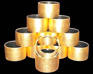 12 Gold Napkin Rings