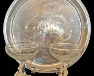 25th Anniversary Glasses Platter