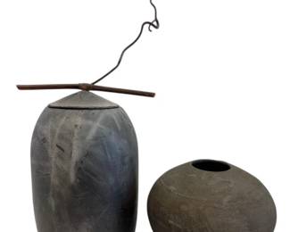 Nell Devitt Clay Covered Jar More