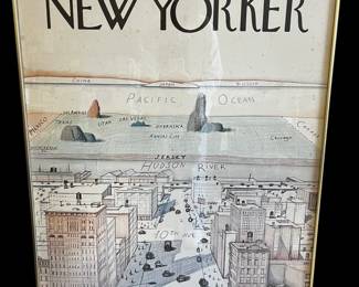 40.5x28.5 The New Yorker Framed Poster By Steinberg