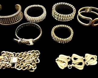 Chunky Silver Toned Bracelets 