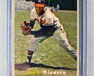 1957 Topps Baseball Card. Juan Pizarro Rookie Card RC 383.