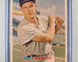 1957 Topps Baseball Card. Ted Lepcio Scarce Series 288.