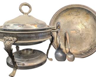 Godinger Silver Art SilverPlated Chafing Dish And More