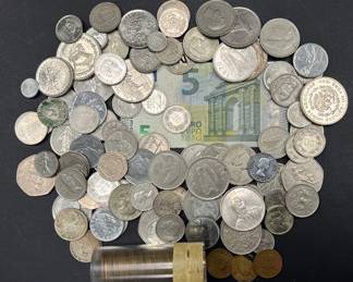  008 Foreign Silver Currency Belgium, Ireland, Switzerland,  More