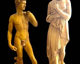 Two Greek Styled Statues