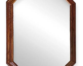 Octagonal Wooden Mirror