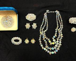 Vintage Crystal Costume Jewelry Sets