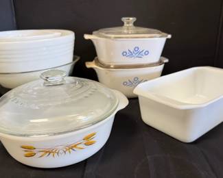 Pyrex Mixing Bowls, Corning Ware, More 
